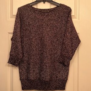 The Limited Dark Purple Gold Metallic knit sweater